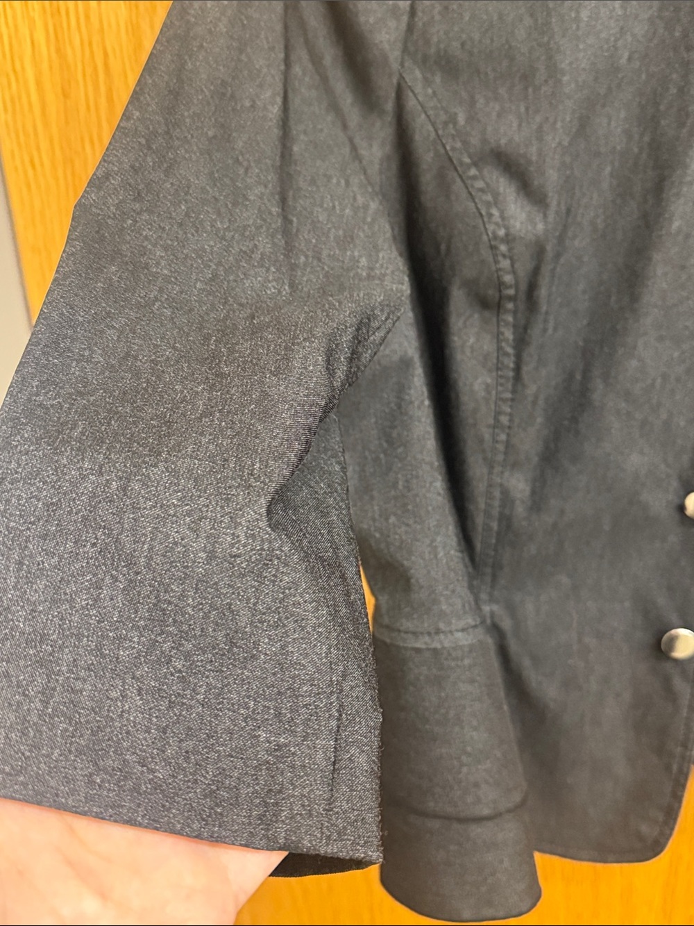 Dress Barn Black Military-Style Button Front Blazer - Picture 5 of 6